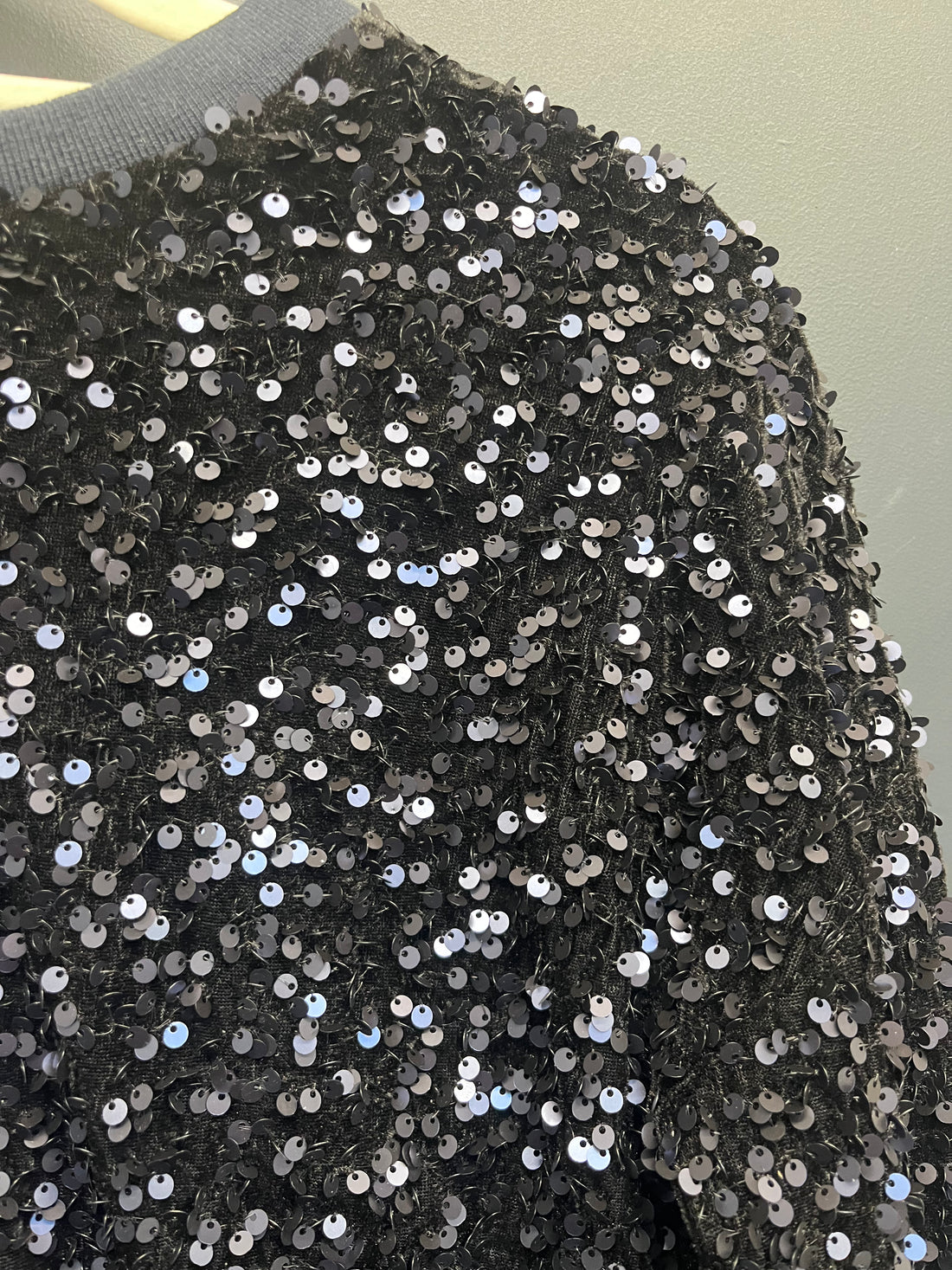 Mint velvet navy sequin jumper small