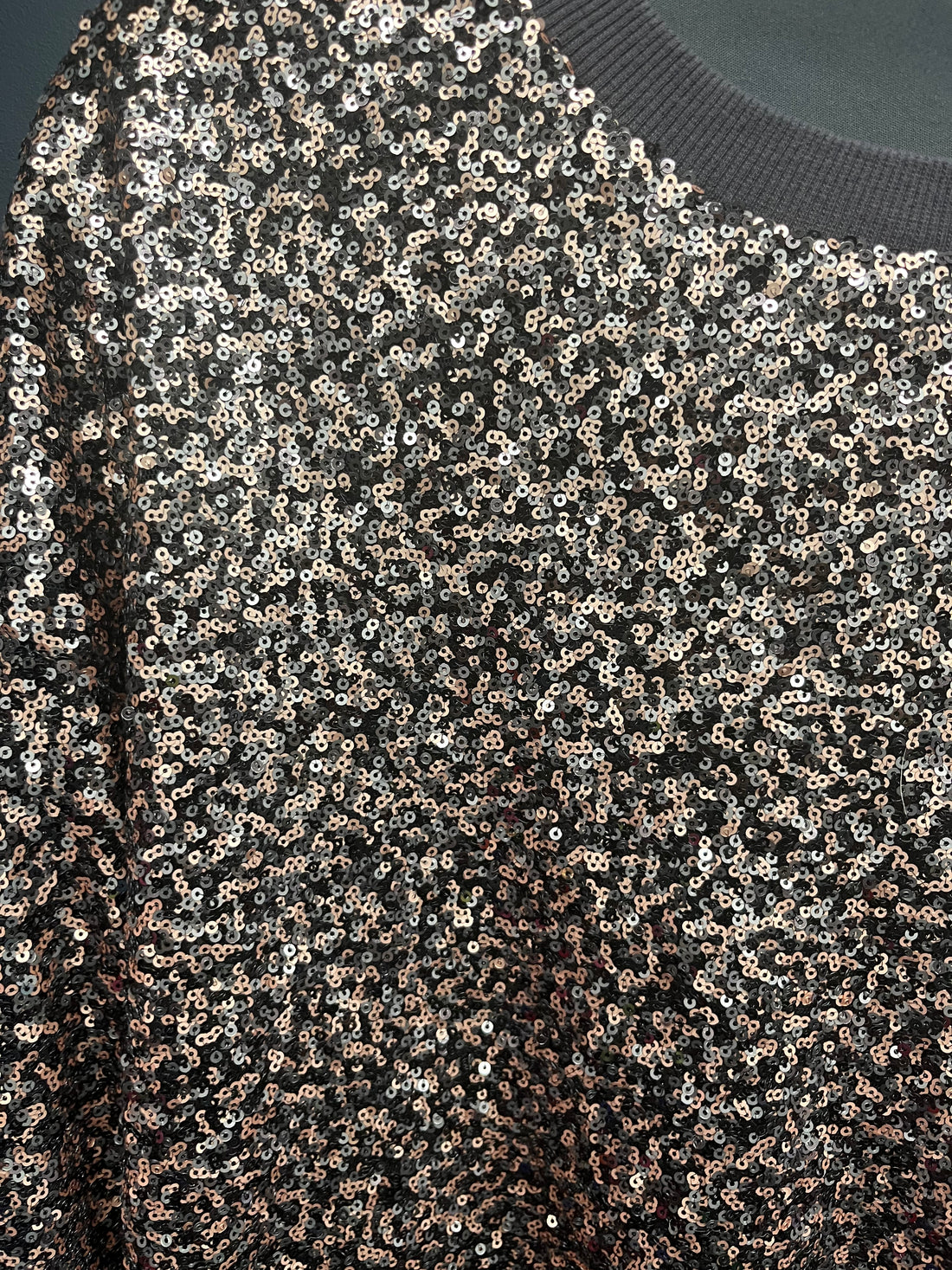 Hush ryker sequin sweatshirt bronze sequins small