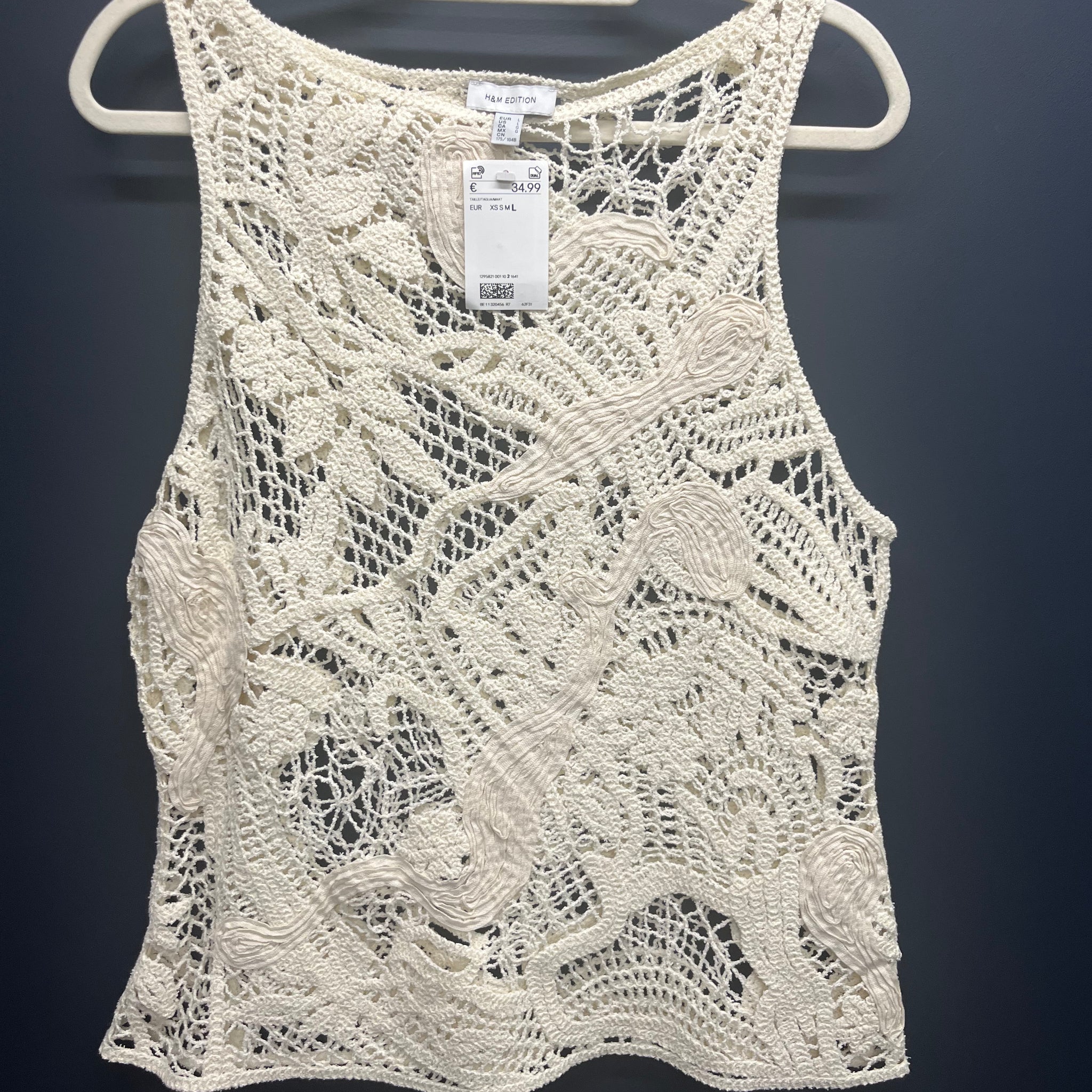 New H&M crochet vest top large