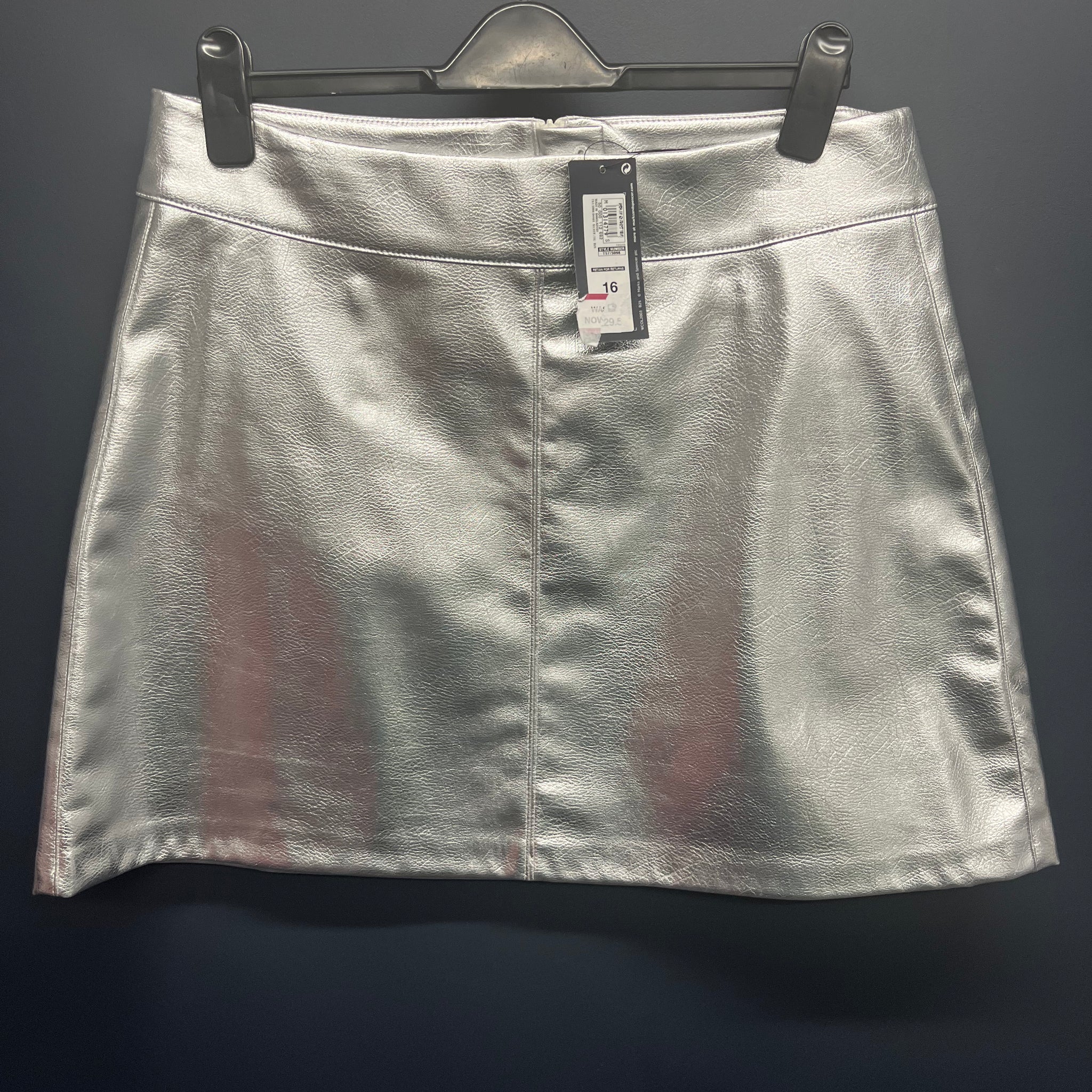 New Marks & Spencer’s silver skirt 16