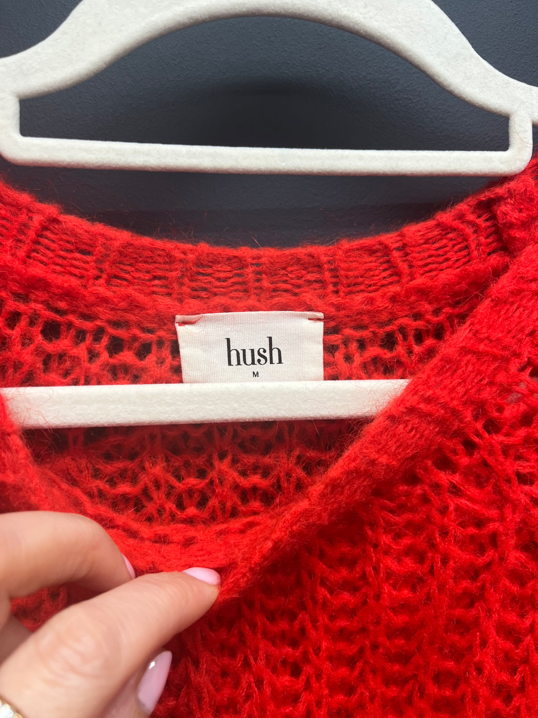 Hush tabby fluffy crew neck jumper medium