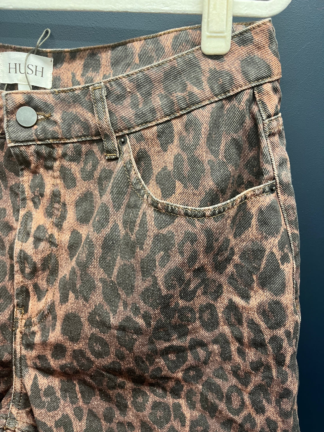 Hush leopard denim shorts 14