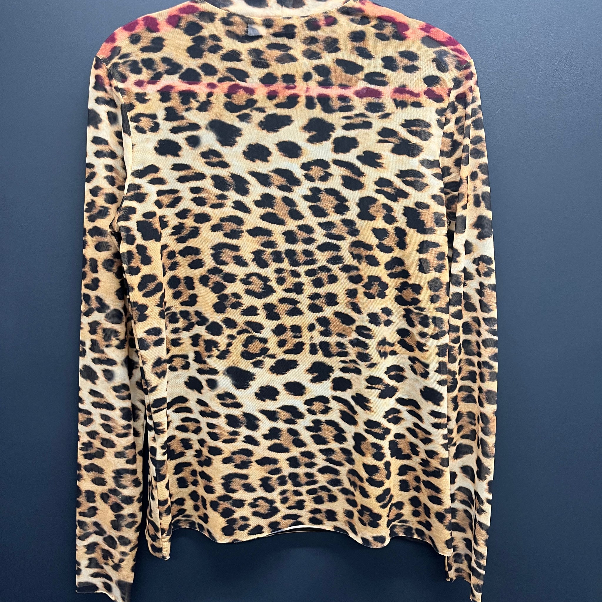 Mint velvet leopard mesh top medium