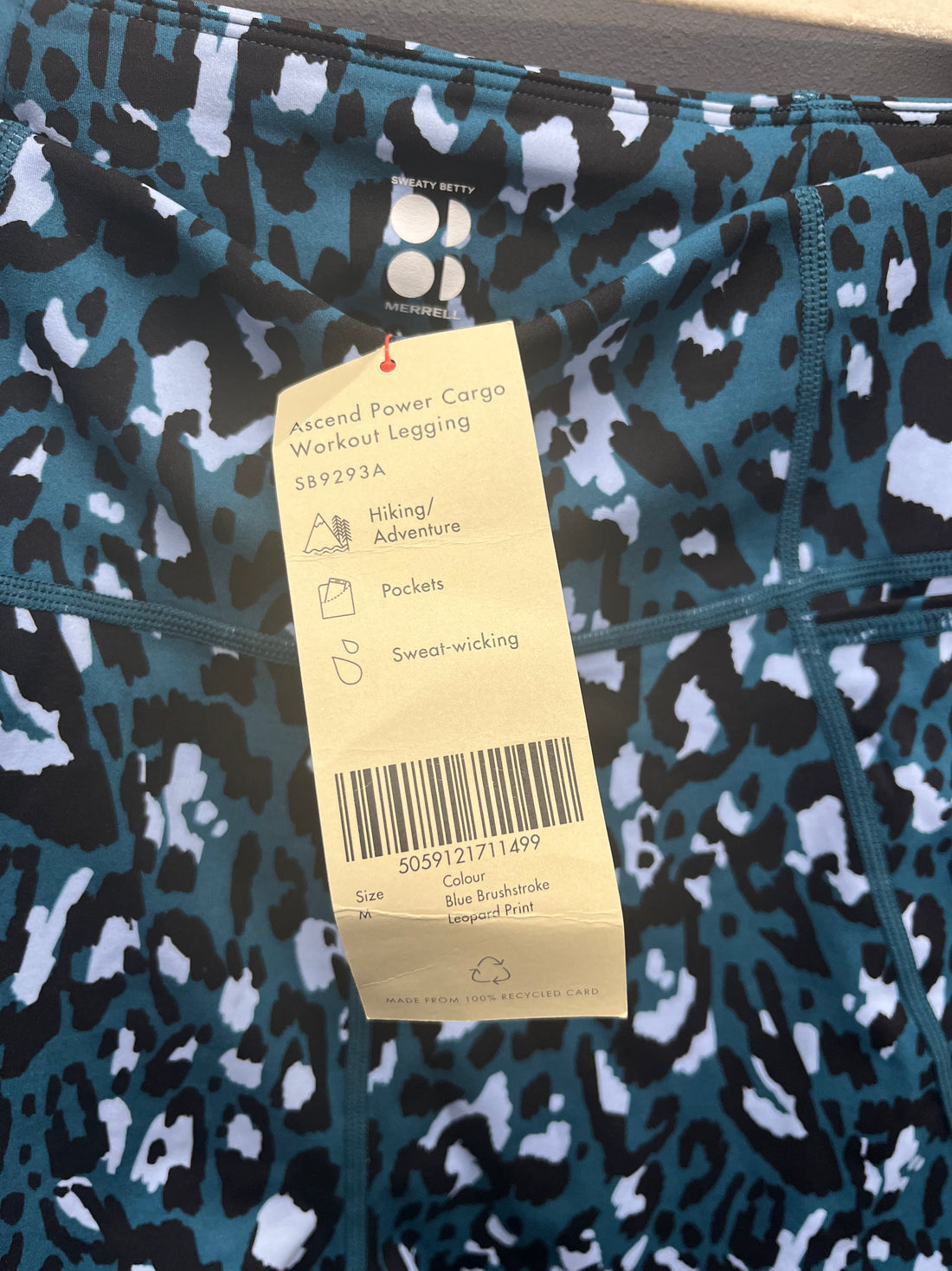 New sweaty Betty Merrell cargo workout leggings medium 7/8