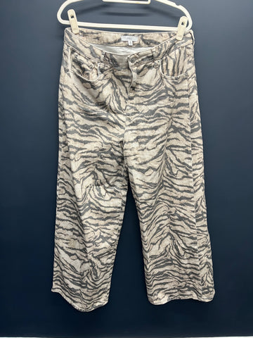 Marks & Spencer’s wide leg tiger jeans 14 regular