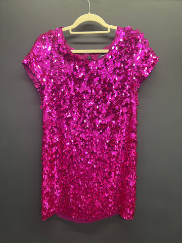 French connection hot pink sequin short dress 12