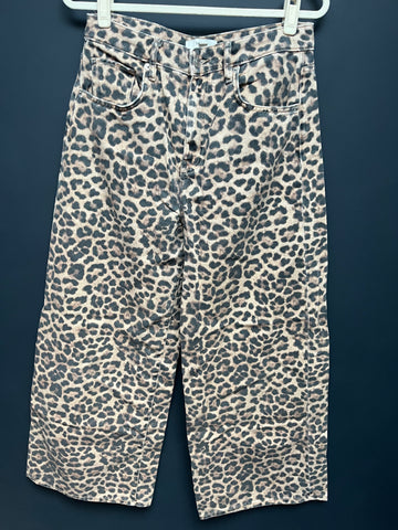 Marks & Spencer’s leopard wide leg jeans 12 regular