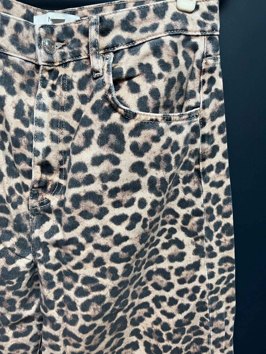 Marks & Spencer’s leopard wide leg jeans 12 regular