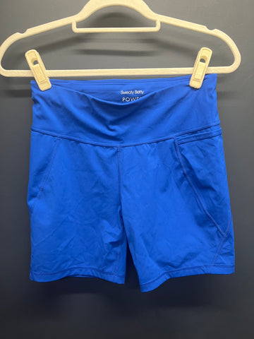 Sweaty Betty blue power shorts medium 6inch