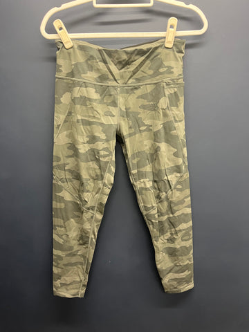 Sweaty Betty green camo power leggings medium 7/8