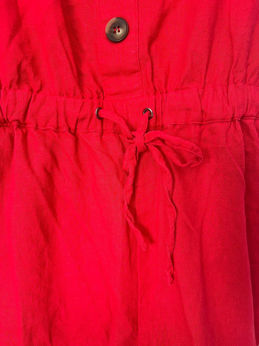 Hush red linen playsuit 14