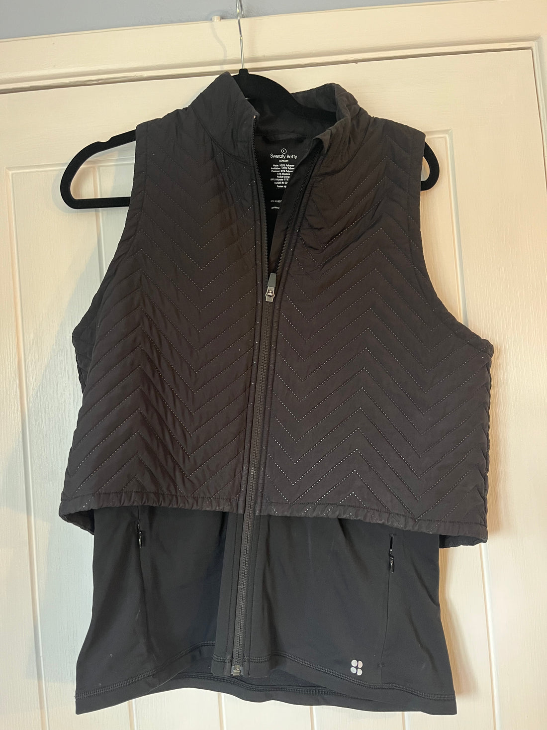 Sweaty Betty thermal running gilet large black